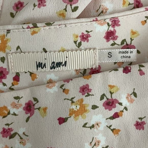 FRANCESCAS Skirt Womens Small S Mi Ami Pink Floral A-Line Mini - Picture 5 of 7